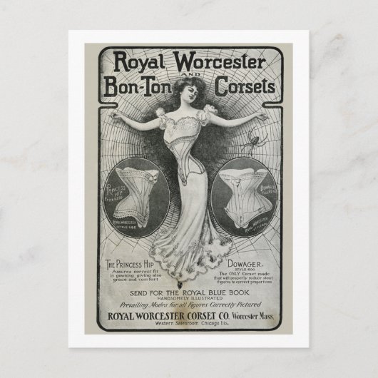  corset ad briefkaart (Voorkant)