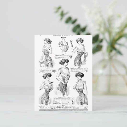 Corset Ad Paris Winter 1909-1910 Briefkaart (Staand voorkant)