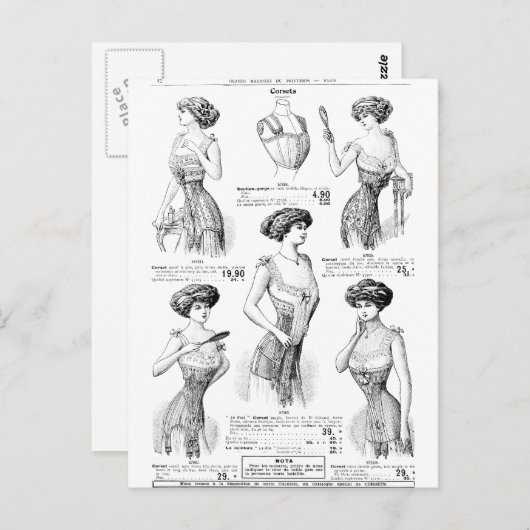 Corset Ad Paris Winter 1909-1910 Briefkaart (Voorkant / Achterkant)