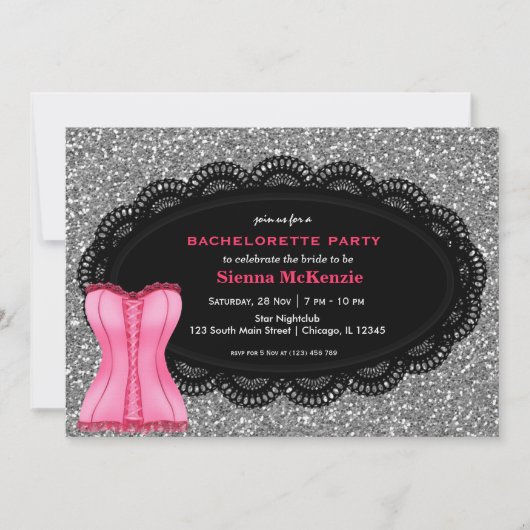 Corset Bachelorette Party Kaart (Voorkant)