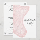  Corset Bachelorette Party Kaart (Voorkant / Achterkant)