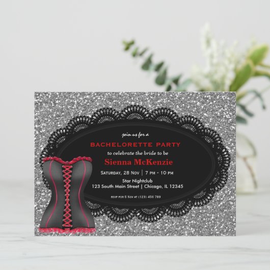 Corset Bachelorette Party Kaart (Staand voorkant)