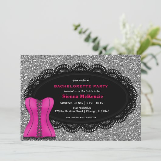 Corset Bachelorette Party Kaart (Staand voorkant)