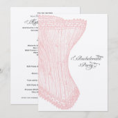 Corset Bachelorette Party Uitnodiging (Voorkant / Achterkant)