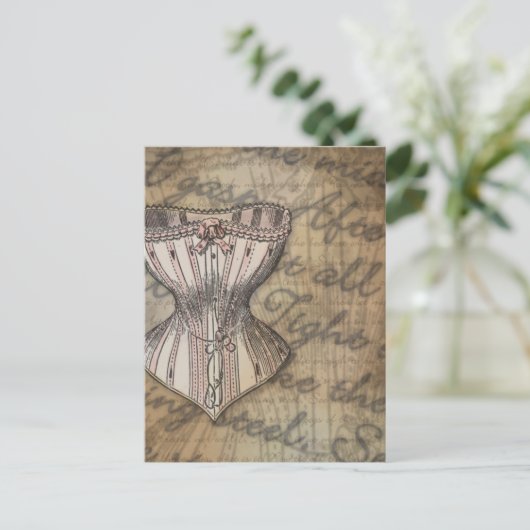 Corset Collage Briefkaart (Staand voorkant)