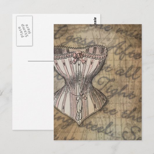 Corset Collage Briefkaart (Voorkant / Achterkant)