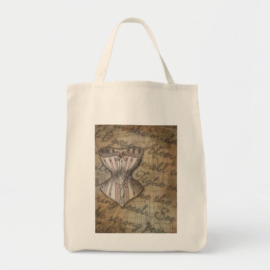 Corset Collage Tote Bag (Voorkant)