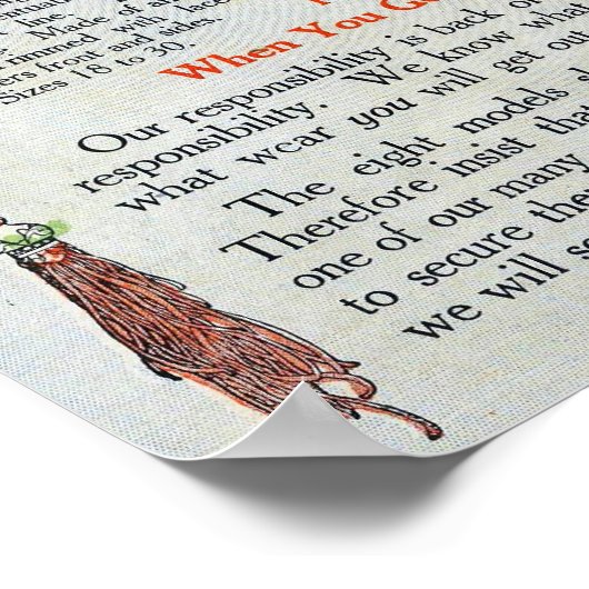  corset en afdrukken poster (Hoek)