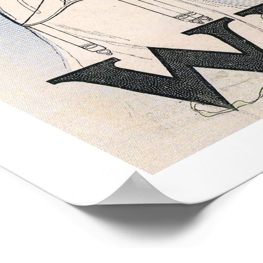  corset en druk 2 Poster af (Hoek)