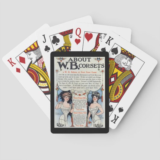  corset- en speelkaarten (Achterkant)
