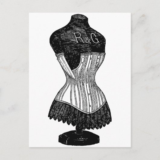  Corset-kledingformulier Briefkaart (Voorkant)
