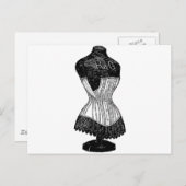  Corset-kledingformulier Briefkaart (Voorkant / Achterkant)