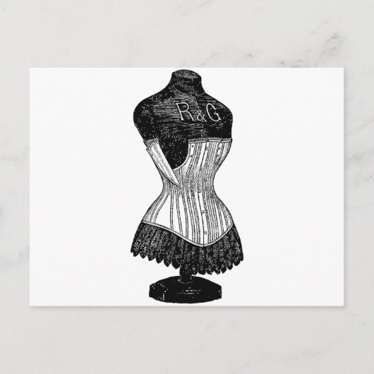  Corset-kledingformulier Briefkaart (Voorkant)