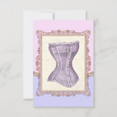  Corset Lingerie Victoriaans Vrijgezellenfeest Kaart (Voorkant)