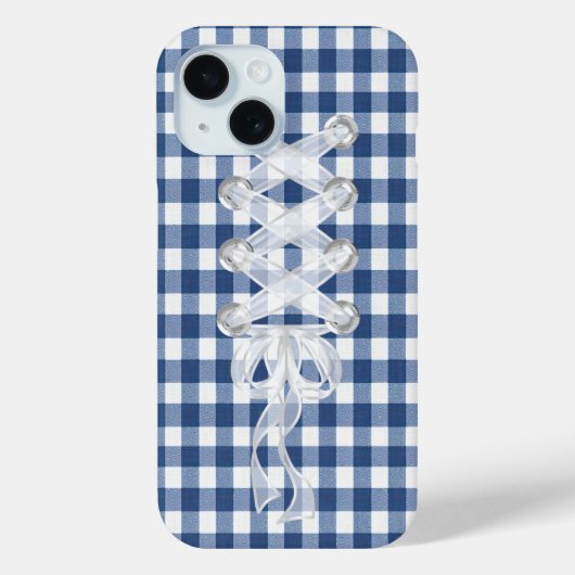Corset lint lacing op Gingham Case-Mate iPhone Case (Achterkant)