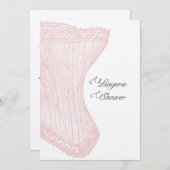  Corset Literaire Lingerie Douche Uitnodiging (Voorkant / Achterkant)
