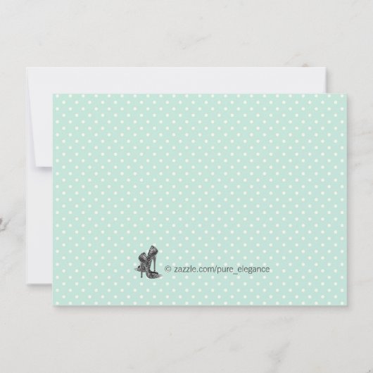 Corset Martini Blauwgroen Blue Bachelorette Party Kaart (Achterkant)