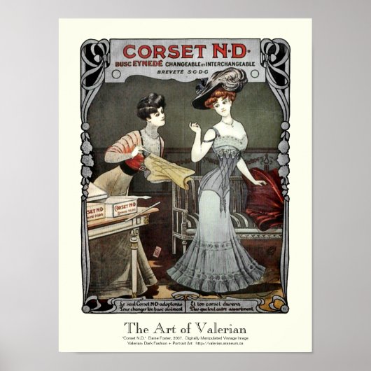 Corset N.D. - Afdrukken Poster (Voorkant)