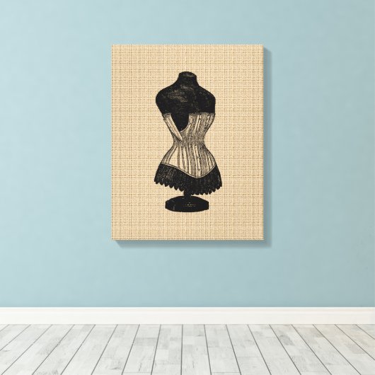 corset op canvas (Insitu (Houten vloer))