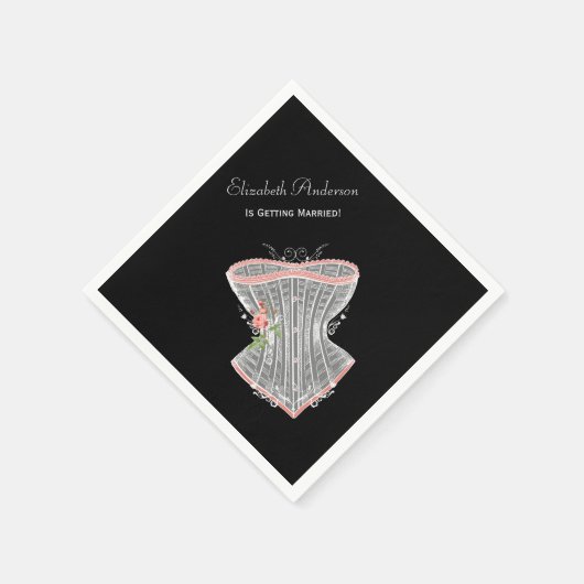  Corset Personal Lingerie Vrijgezellenfeest Servetten (Hoek)