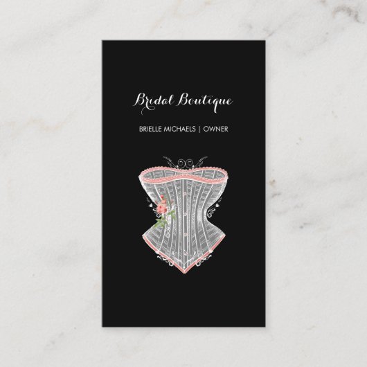  Corset Persoonlijke Lingerie Bruids Boutique Visitekaartje (Voorkant)