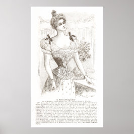 Corset Pompadour  Franse Lingerie Poster
