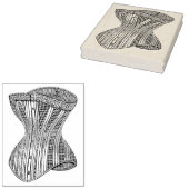  Corset Rubber Art Stamp Rubberstempel (Gestempeld)