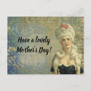 Corset Victoriaans Lady Plechtige avond Draag Briefkaart