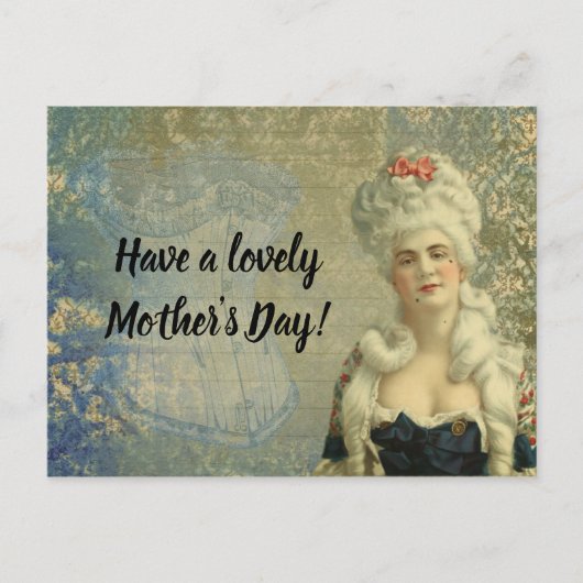 Corset Victoriaans Lady Plechtige avond Draag Briefkaart (Voorkant)