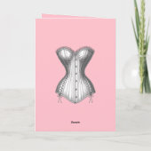 Corset Vintage Bruidsmode Kunst Kaart (Achterkant)