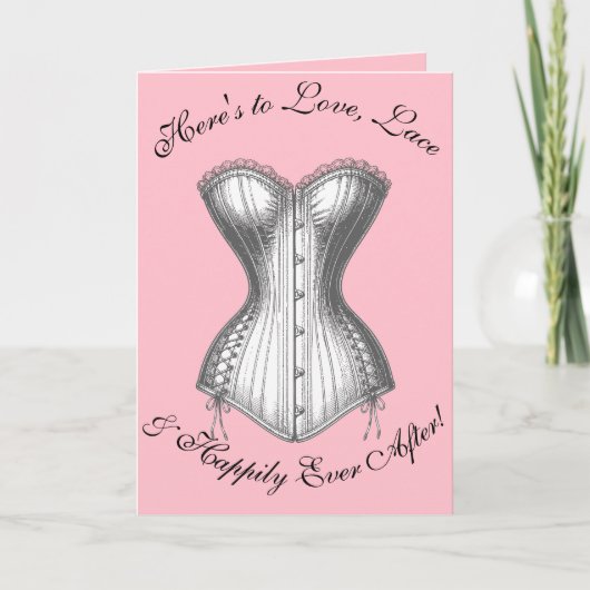 Corset Vintage Bruidsmode Kunst Kaart (Voorkant)