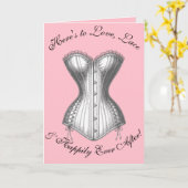 Corset Vintage Bruidsmode Kunst Kaart (Gele Bloem)