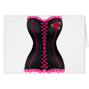Corset Zwart Roze roos