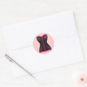 Corset Zwart Roze roos Club Sticker (Envelop)