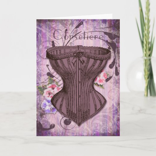 Corsetiere I de illustratiewenskaart van het Kaart (Voorkant)