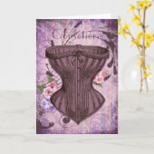 Corsetiere I de illustratiewenskaart van het Kaart (Gele Bloem)