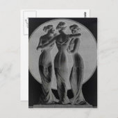  corsets, drie grijswaarden zwart briefkaart (Voorkant / Achterkant)