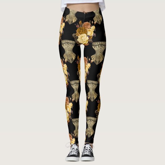 Corsets en bloemen leggings (Voorkant)