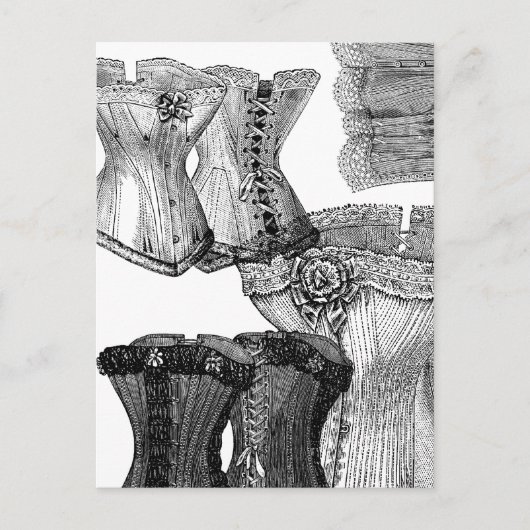 Corsets en meer corsets briefkaart (Voorkant)