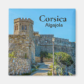Corsica Algajola Castle Frankrijk Souvenir Magneet (Voorkant)