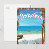 Corsica Beach reisposter Briefkaart (Voorkant / Achterkant)