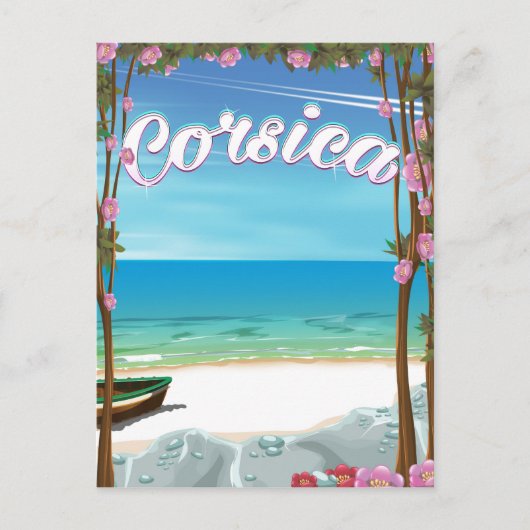 Corsica Beach reisposter Briefkaart (Voorkant)