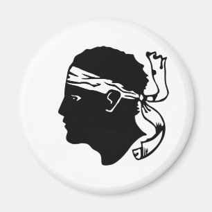 Corsica eiland frankrijk Corse regio vlaggestaat h Magneet