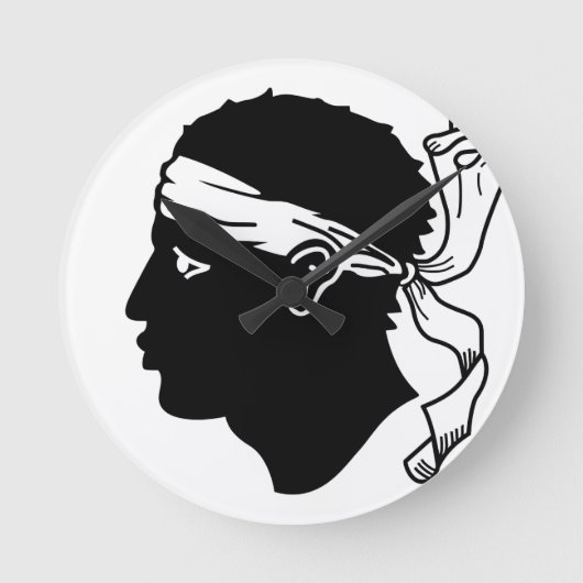 Corsica Flag Ronde Klok (Voorkant)