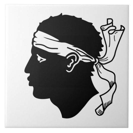 Corsica Flag Tegel Tegeltje (Voorkant)