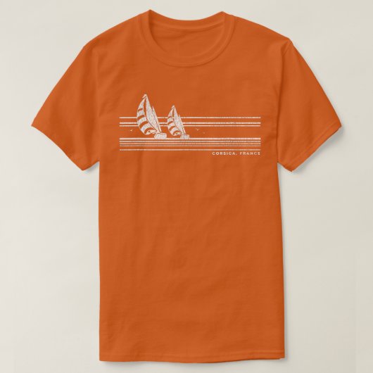 Corsica France Sailing 70 Nautical Sailbo T-shirt (Design voorkant)