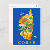Corsica France vintage-reis Briefkaart (Voorkant / Achterkant)