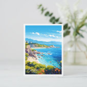 Corsica Frankrijk reizen  illustratie Briefkaart (Staand voorkant)