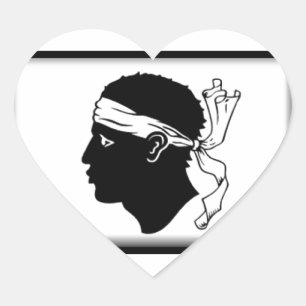 Corsica Frankrijk Vlag Hart Sticker
