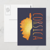 Corsica-kaart Briefkaart (Voorkant / Achterkant)